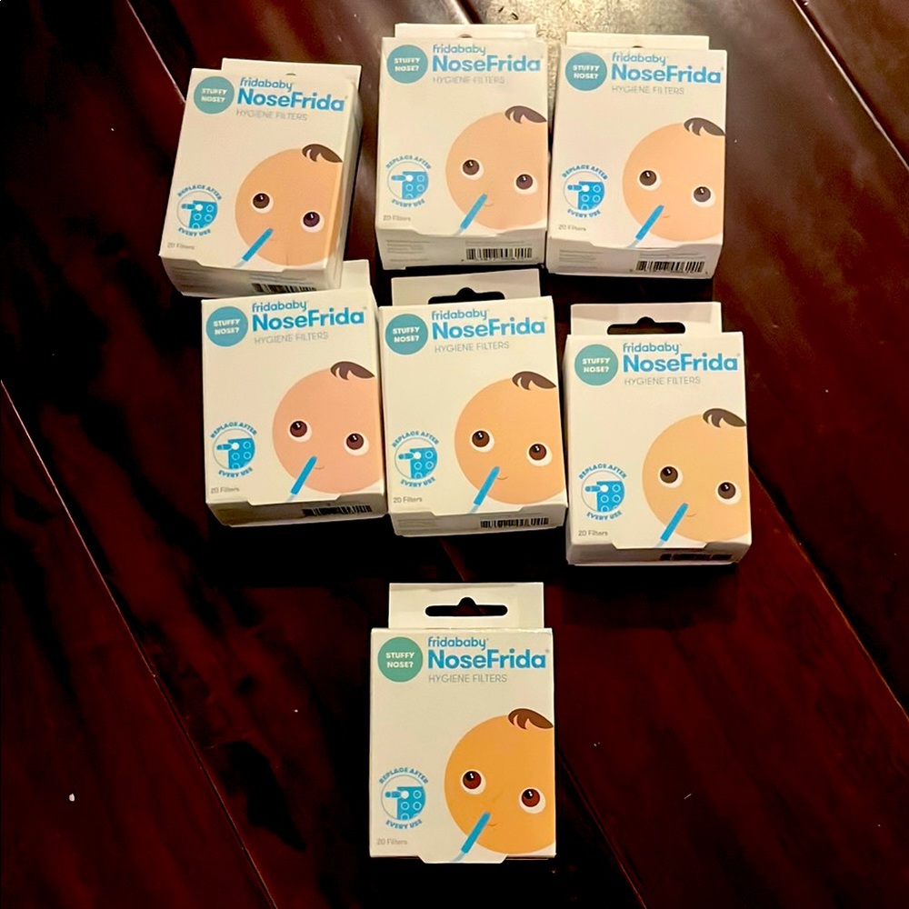 7 box set of Fridababy NoseFrida hygiene filters